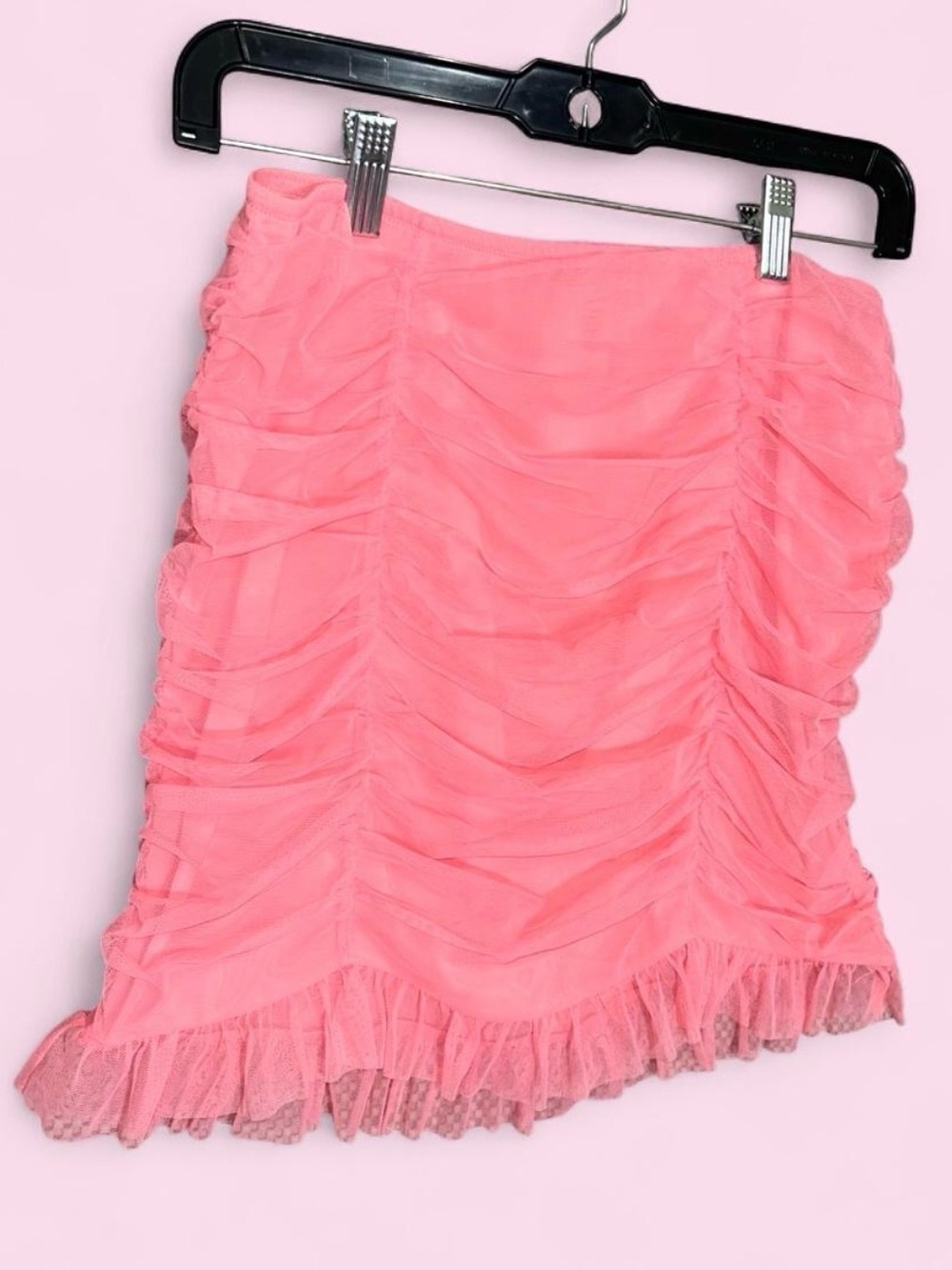 Victoria's Secret Coral Pink Ruched Mini Skirt